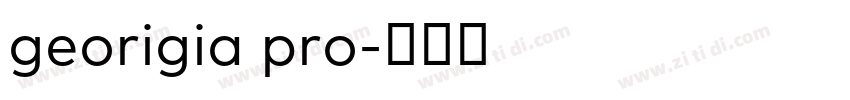 georigia pro字体转换